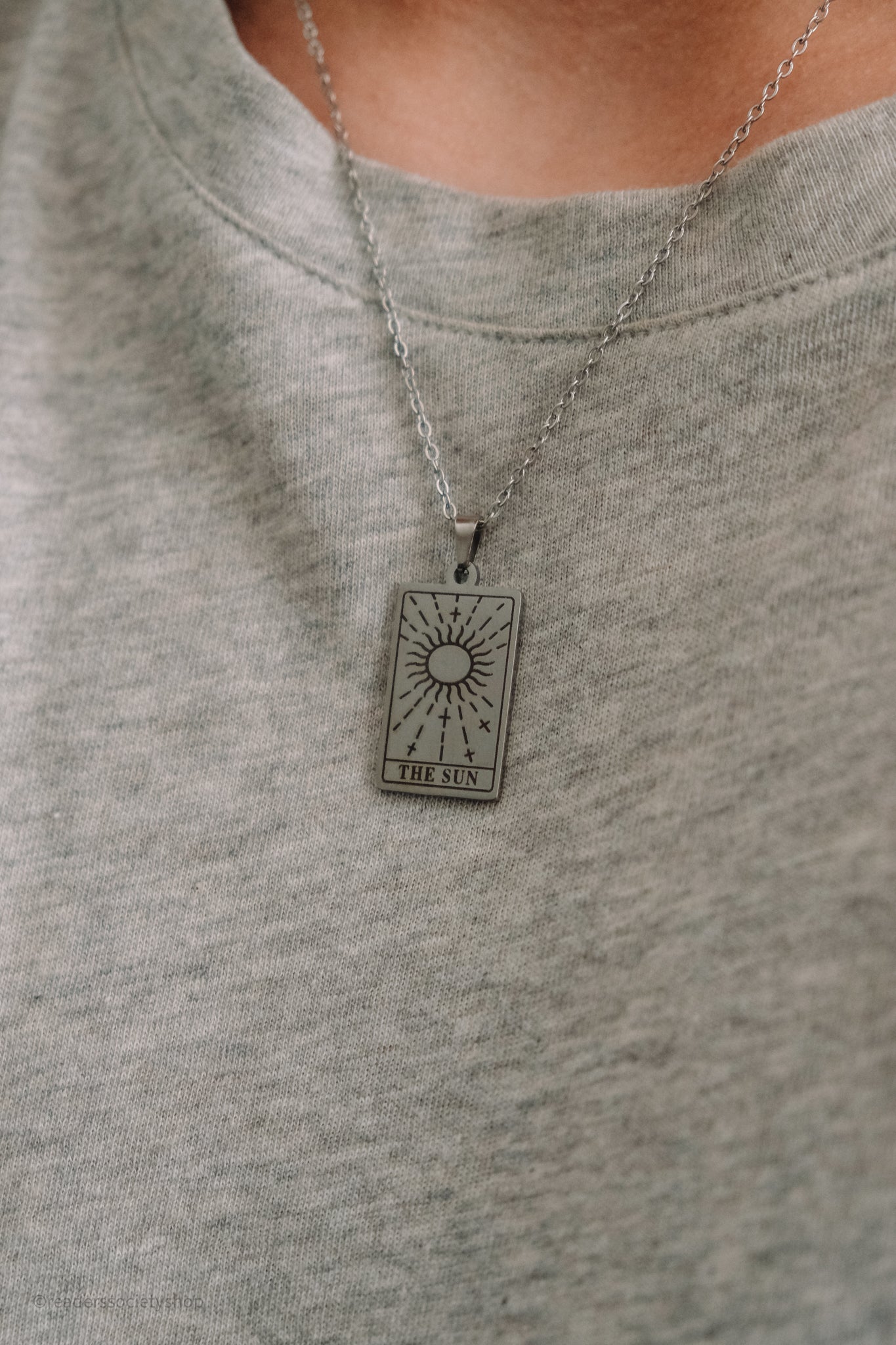 Sun Tarot Card Necklace