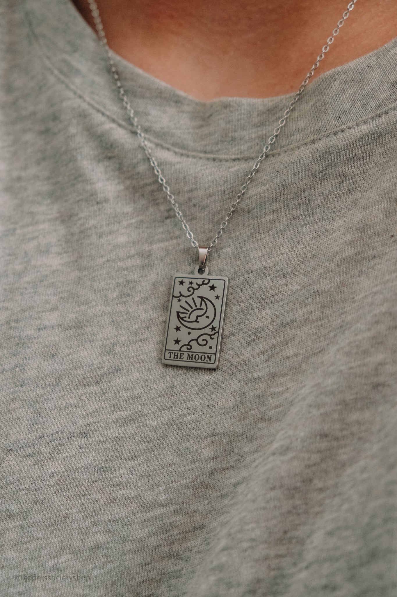 Moon Tarot Card Necklace