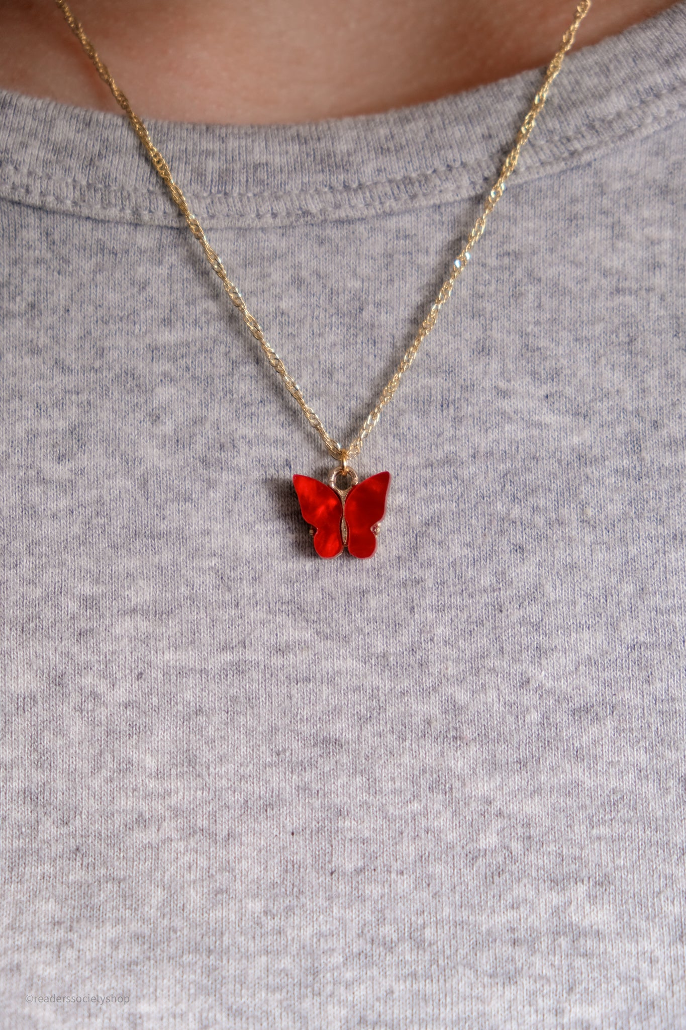 Winter Garden Butterfly Necklace *Gold*
