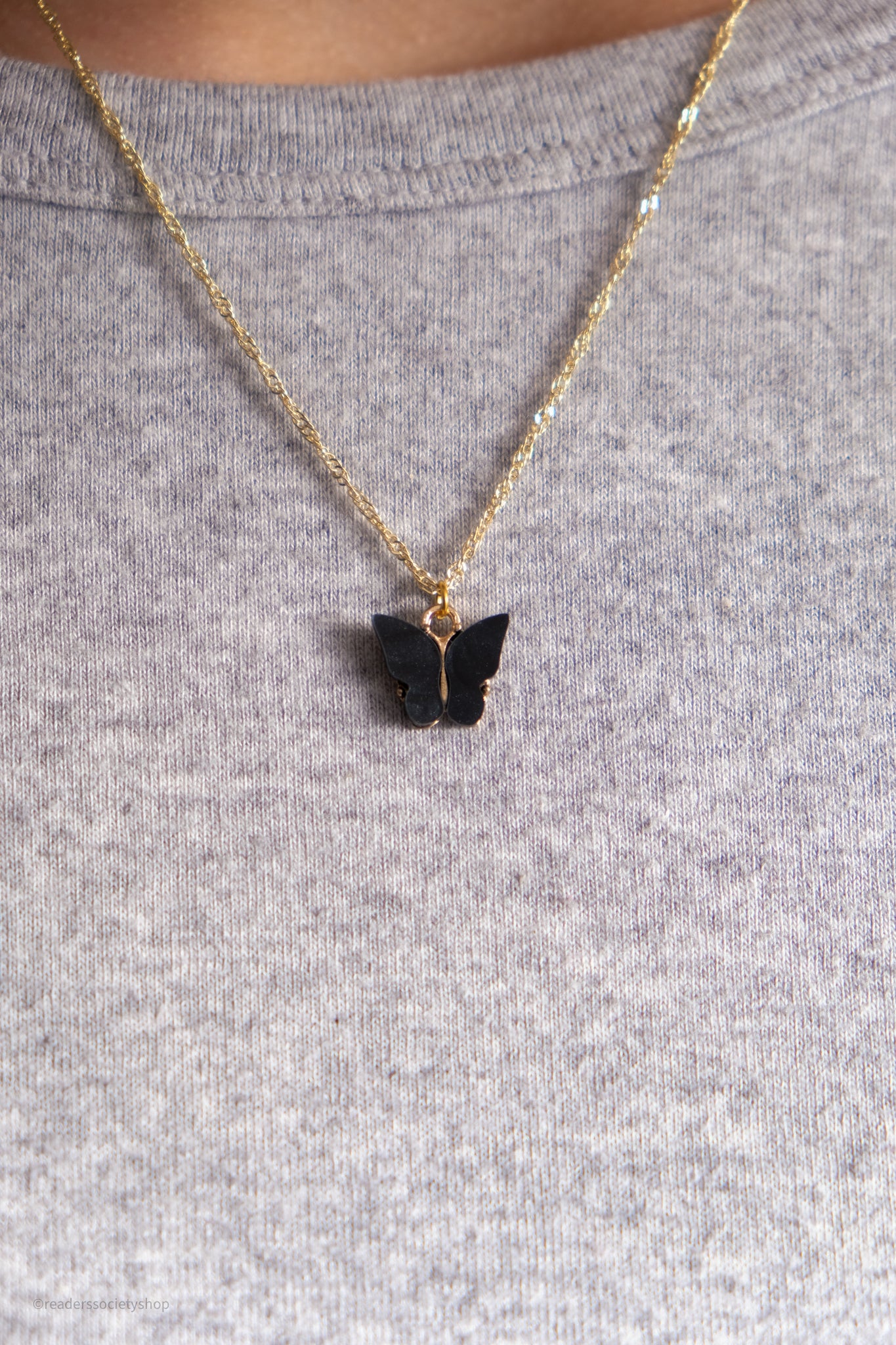 Winter Garden Butterfly Necklace *Gold*