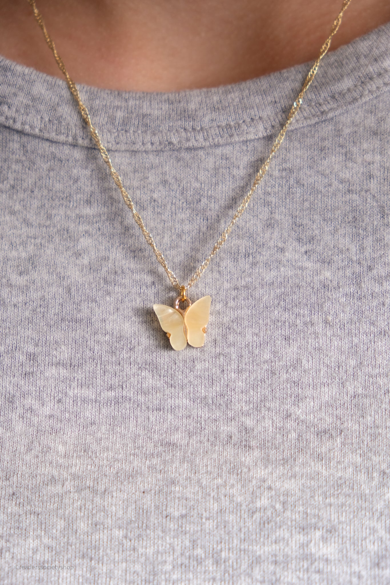 Winter Garden Butterfly Necklace *Gold*