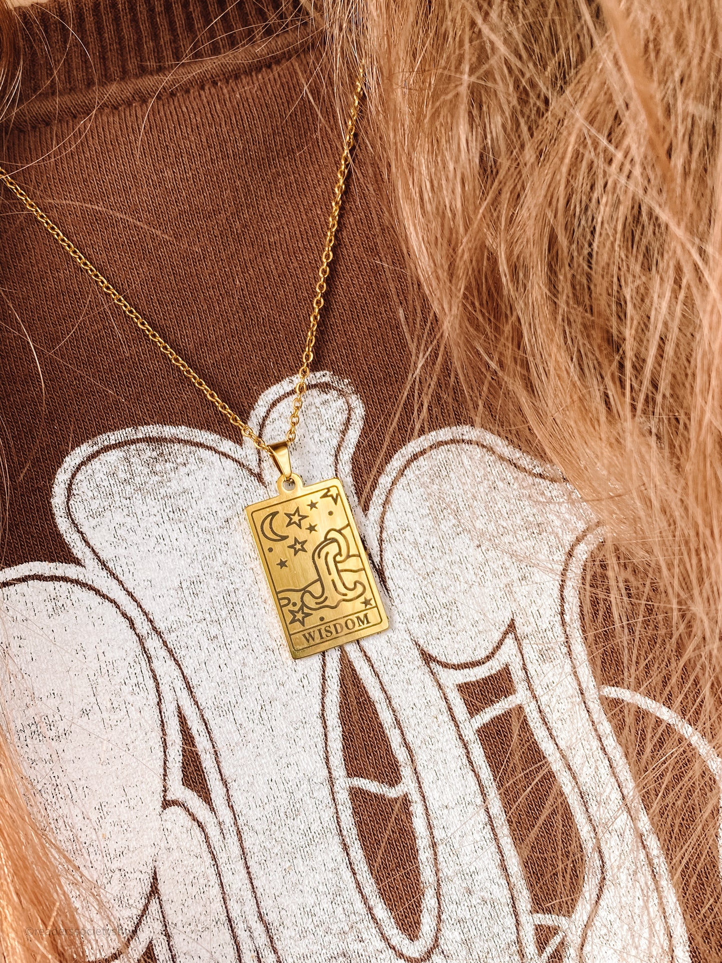 Wisdom Tarot Card Necklace