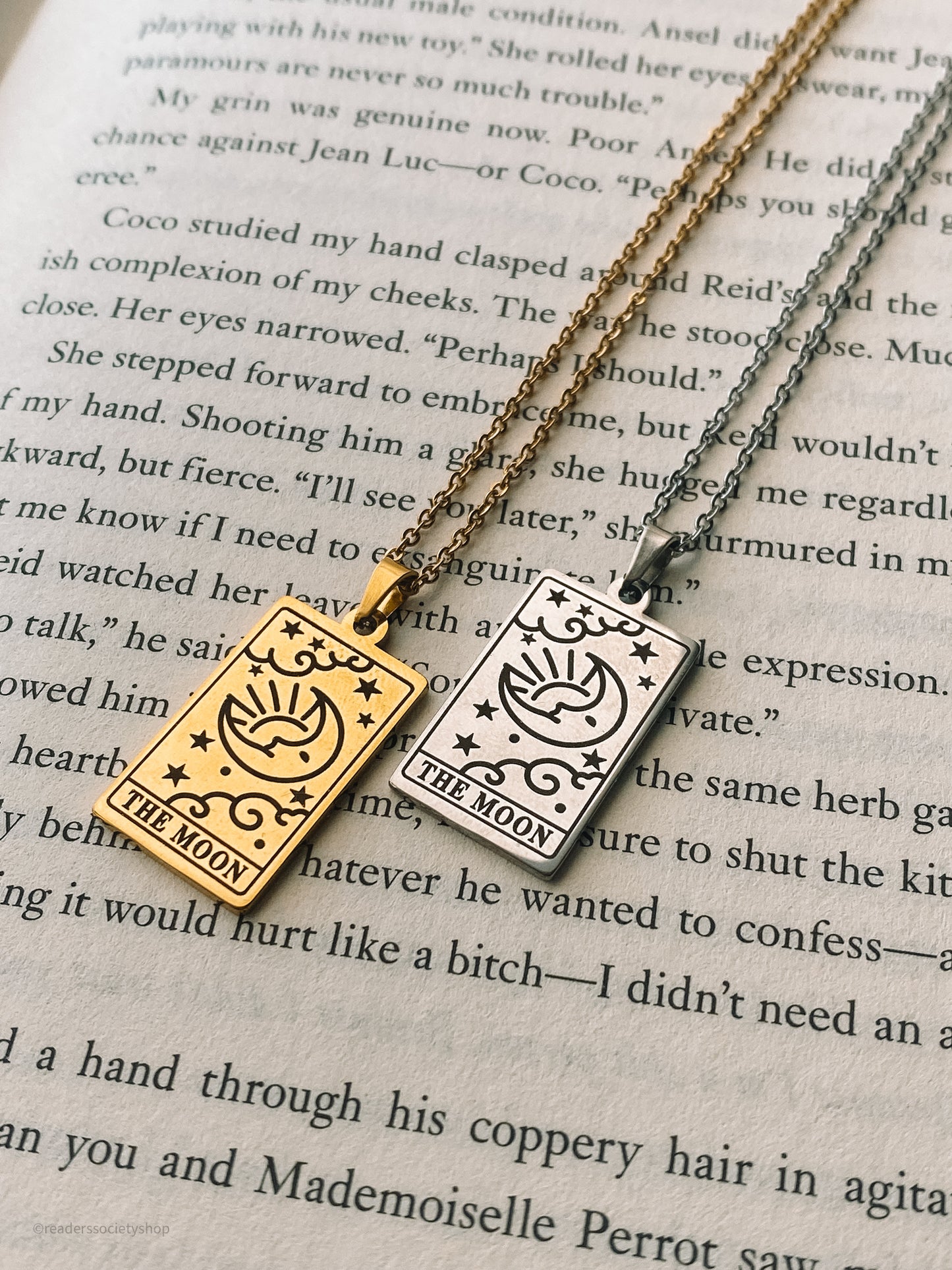 Moon Tarot Card Necklace